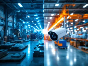 Mobiele beveiligingscamera's transformeren chaotische industriële ruimte tot georganiseerde, gemonitorde werkplek
